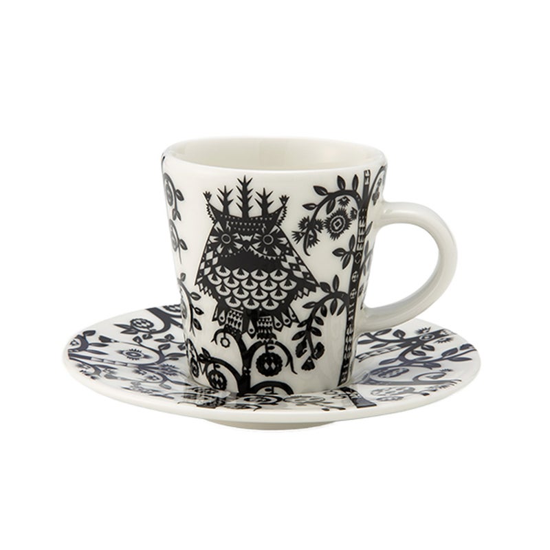 イッタラ（iittala） タイカ ブラック エスプレッソカップ＆ソーサー 100ml