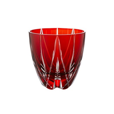 伝統工芸】田島硝子 江戸切子 星華紋 ぐい呑み 銅赤 75ml TK21-301-1R 