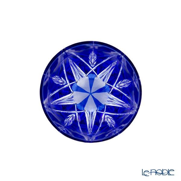 【伝統工芸】田島硝子 江戸切子 星華紋 ぐい呑み 青藍 75ml TK21-301-1A