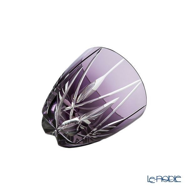 【伝統工芸】田島硝子 江戸切子 星華紋 ぐい呑み 紫 75ml TK21-301-1V