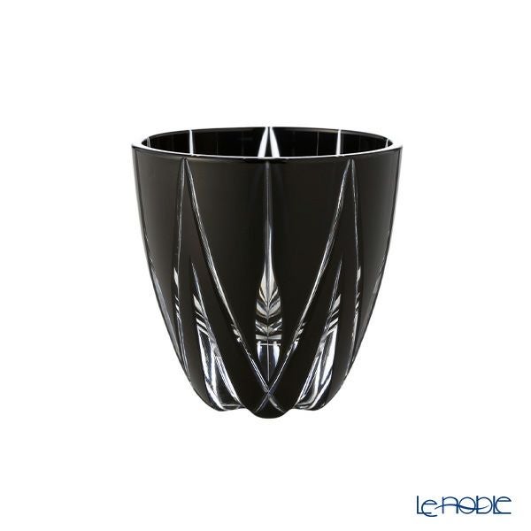 【伝統工芸】田島硝子 江戸切子 黒切子 星華紋 ぐい呑み 黒 75ml TK21-301-1K