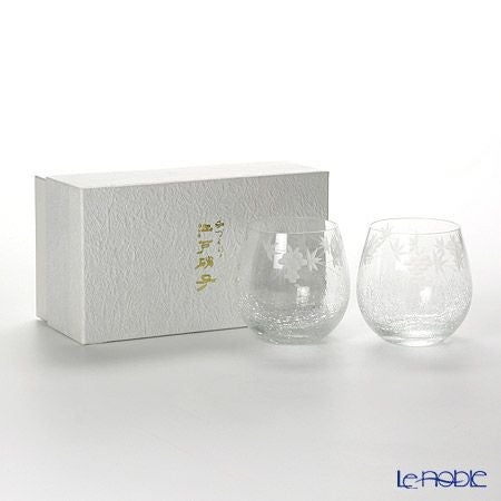 【伝統工芸】田島硝子 はな雪 ワインタンブラー ペア TG05-006-2