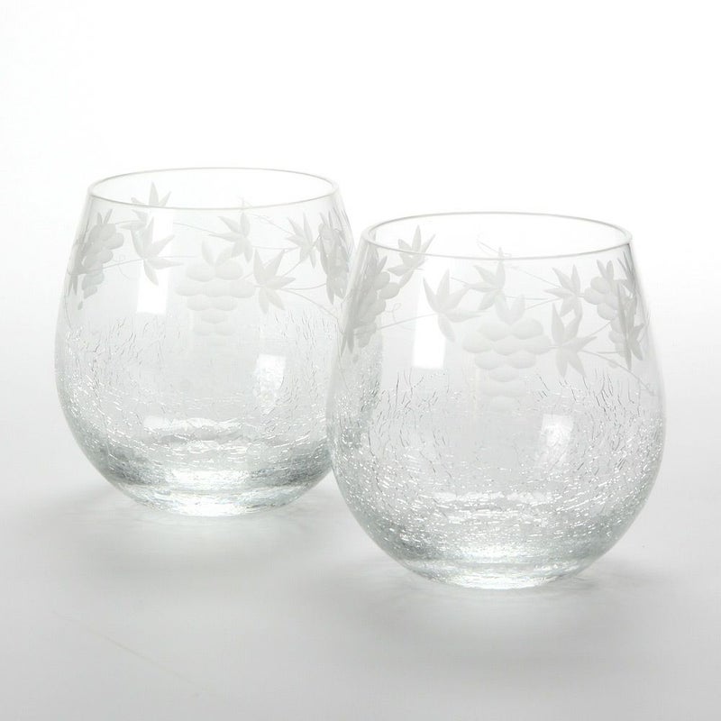 【伝統工芸】田島硝子 はな雪 ワインタンブラー ペア TG05-006-2