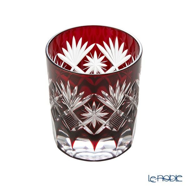 【伝統工芸】田島硝子 江戸切子 星切子 オールド 赤 280ml TG98-103-1R