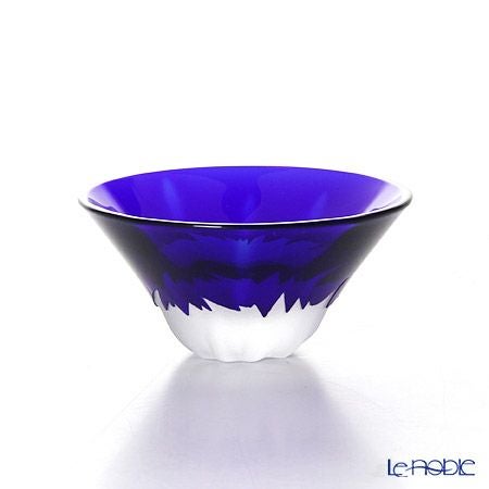 【伝統工芸】田島硝子 富士山祝盃 青富士 TG13-013-1B 木箱入