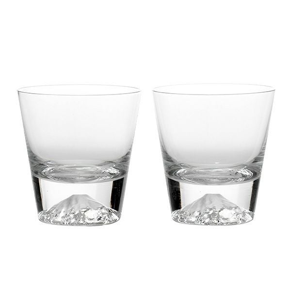 【伝統工芸】田島硝子 富士山グラス ロックグラス 270ml TG15-015-2R ペア【木箱入】
