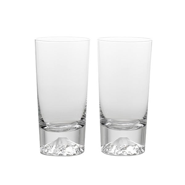 【伝統工芸】田島硝子 富士山グラス タンブラー 400ml TG15-015-2T ペア【木箱入】
