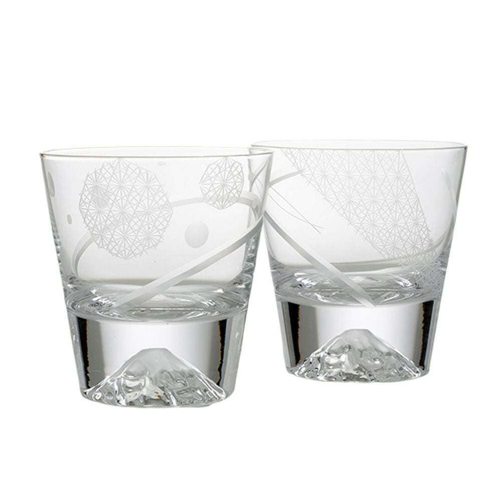 【伝統工芸】田島硝子 富士山プレミアムグラス ロックグラス 270ml 颯 はやて ＆ 灯 あかり ペア TG20-015-RP12