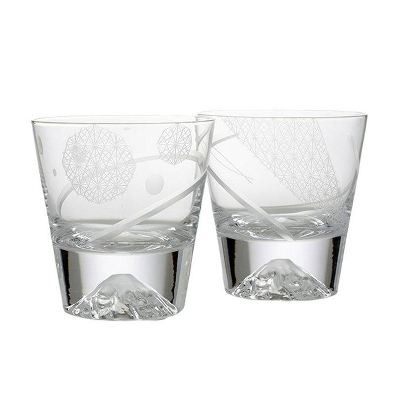 【伝統工芸】田島硝子 富士山プレミアムグラス ロックグラス 270ml 颯 はやて ＆ 灯 あかり ペア TG20-015-RP12