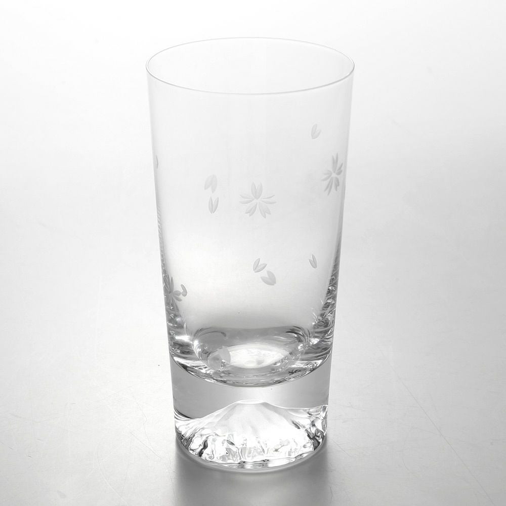 伝統工芸】田島硝子 富士山グラス タンブラー 400ml 桜切子 TG16-015