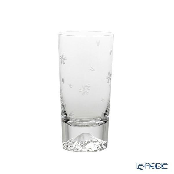 【伝統工芸】田島硝子 富士山グラス 桜切子 タンブラー 400ml TG16-015-2TS ペア【木箱入】