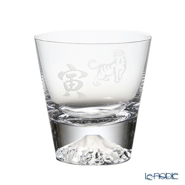 【伝統工芸】田島硝子 富士山グラス ロックグラス 270ml 干支 2022年 寅 風呂敷付