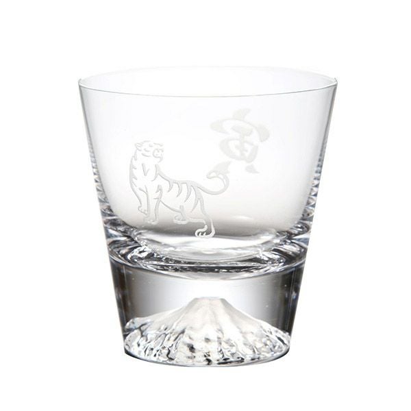 【伝統工芸】田島硝子 富士山グラス ロックグラス 270ml 干支 2022年 寅 風呂敷付