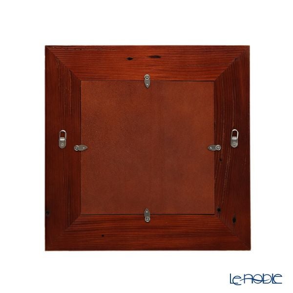 【1点物】高野竹工 金閣寺古材 額縁フレーム／アートフレーム 小-A 十牛図版画付 27×27cm