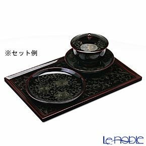 【伝統工芸】輪島塗 菊唐草沈金 銘々皿