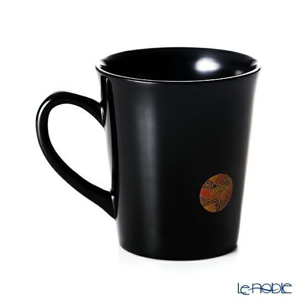 【伝統工芸】輪島塗 マグカップ ネコ 黒 蒔絵師：田中貴司