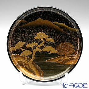 【伝統工芸】輪島塗 山水蒔絵 銘々皿