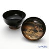 【伝統工芸】輪島塗 山水蒔絵 煮物椀 絵変わり 5客揃 松田良輝氏作