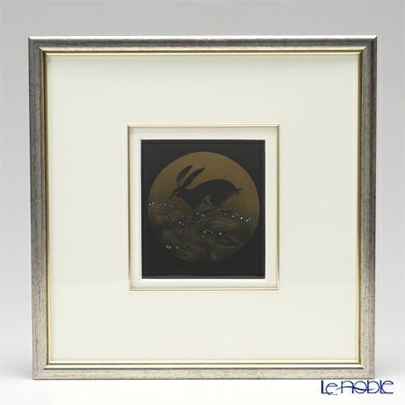 【伝統工芸】輪島塗 漆芸額 干支 卯（うさぎ） 蒔絵師 坂口政昭氏作