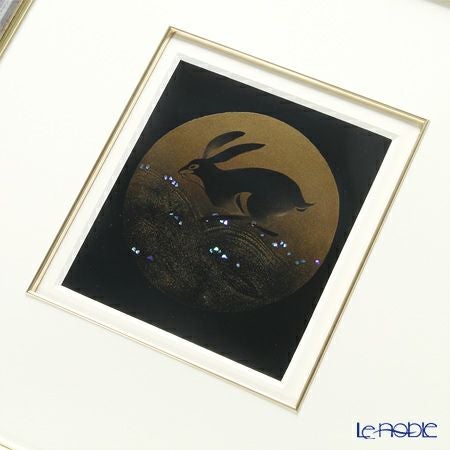 【伝統工芸】輪島塗 漆芸額 干支 卯（うさぎ） 蒔絵師 坂口政昭氏作