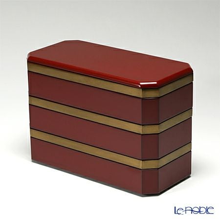 【伝統工芸】輪島塗 長手多用重 銀朱