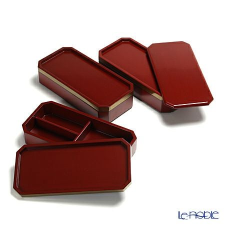 【伝統工芸】輪島塗 長手多用重 銀朱