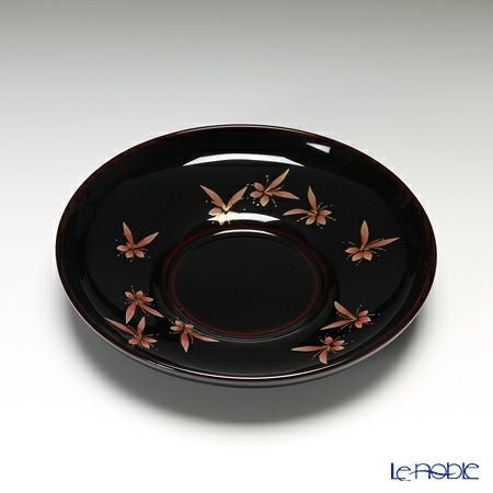 【伝統工芸】輪島塗 茶托 5客揃小花 坂口政昭氏作