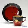 【伝統工芸】輪島塗 コーヒーカップ＆ソーサー＆スプーン 曙桜 坂口政昭氏作