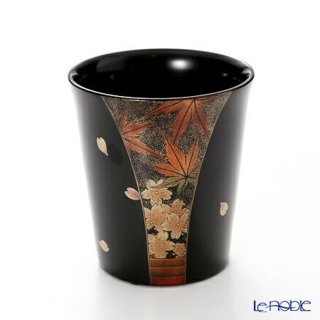 【伝統工芸】輪島塗 フリーカップ 春秋 蒔絵師 坂口政昭氏作 ペア