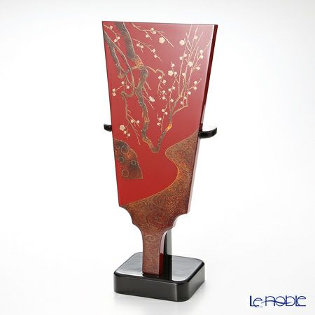 【伝統工芸】輪島塗 飾り羽子板 光琳梅 稲舟