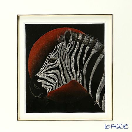 【伝統工芸】輪島塗 漆芸額 縞馬 蒔絵師 坂口政昭氏作