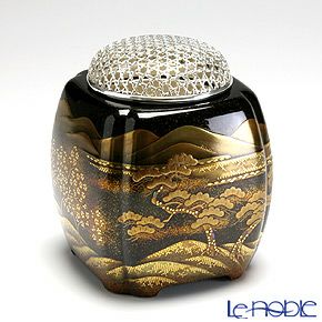 【伝統工芸】輪島塗 山水蒔絵 香炉 松芯作