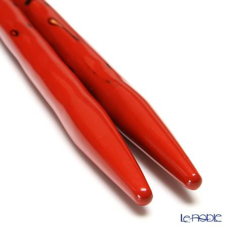 【伝統工芸】輪島塗 取箸 利久研出 赤 28cm