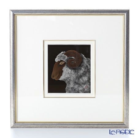 【伝統工芸】輪島塗 漆芸額 干支 未（羊） 蒔絵師 坂口政昭氏作