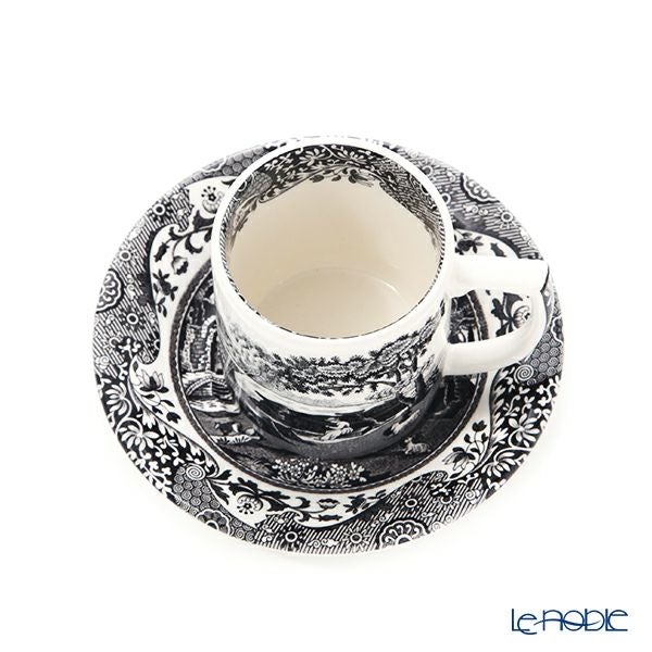 スポード ブラックイタリアン エスプレッソカップ＆ソーサー 90ml 【創業250周年記念コレクション】