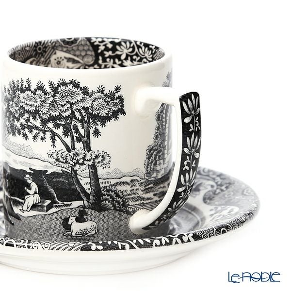 スポード ブラックイタリアン エスプレッソカップ＆ソーサー 90ml 【創業250周年記念コレクション】