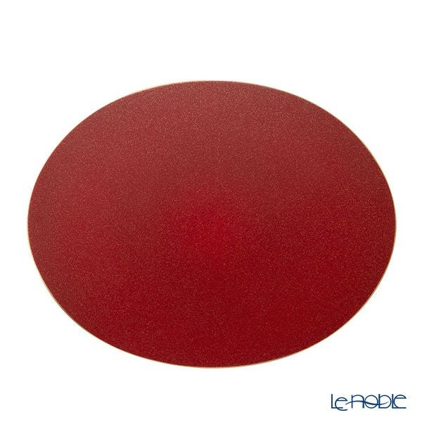 ラックヌーボー 楕円型プレースマット（L） レッドゴールドラメ