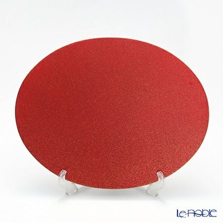 ラックヌーボー 楕円型プレースマット（S） レッドゴールドラメ