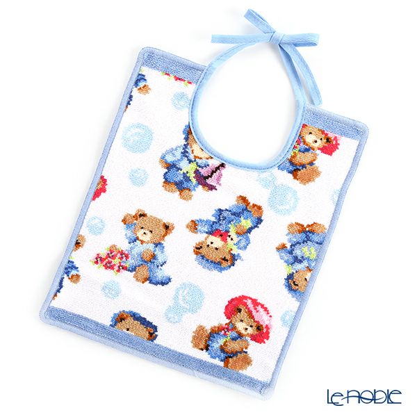 フェイラーベビー よだれかけ／スタイ リトルスキッパーズ 25×30cm ライトブルー 男の子用