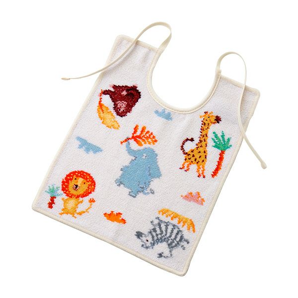 フェイラーベビー よだれかけ ワイルドサファリ ベージュ 25×30cm