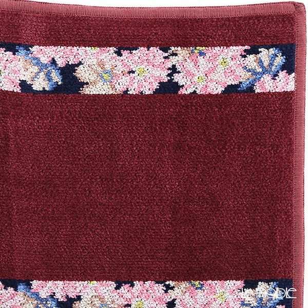 フェイラー ハンドタオル（ハンカチ） コスモスブルー 25×25cm ワインレッド