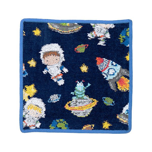 フェイラー ハンドタオル（ハンカチ） 宇宙 ネイビー 25×25cm