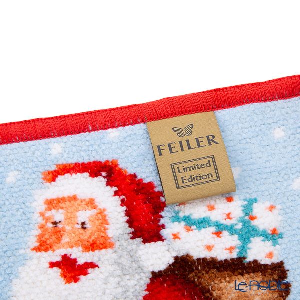 フェイラー ハンドタオル （ハンカチ） サンタとトナカイ レッド ウインター2024 レッド クリスマス 25×25cm