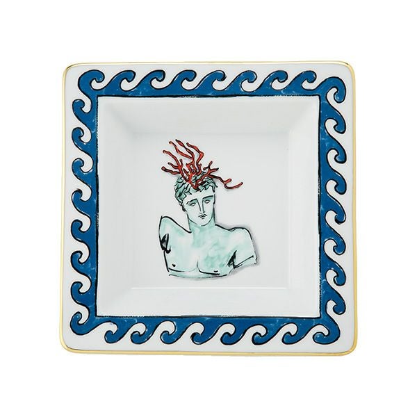 ジノリ1735／リチャード ジノリ（GINORI 1735／Richard Ginori） イル ヴィアッジョ ディ ネットゥーノ スクエアトレイ 18cm ホワイト