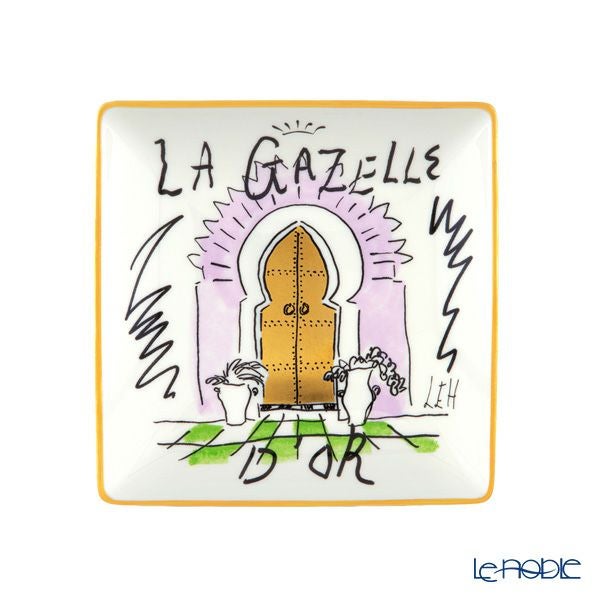 ジノリ1735／リチャード ジノリ（GINORI 1735／Richard Ginori）プロフーミ ルキーノ スクエアトレイ 13.5cm ラ ガゼルドール モロッコ