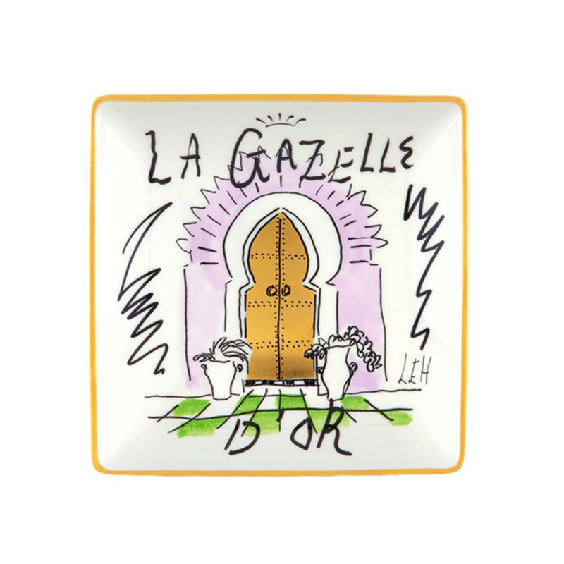 ジノリ1735／リチャード ジノリ（GINORI 1735／Richard Ginori）プロフーミ ルキーノ スクエアトレイ 13.5cm ラ ガゼルドール モロッコ