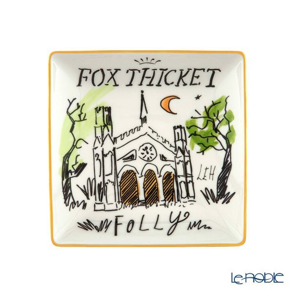ジノリ1735／リチャード ジノリ（GINORI 1735／Richard Ginori）プロフーミ ルキーノ スクエアトレイ 13.5cm フォックスチケットフォリー イングランド