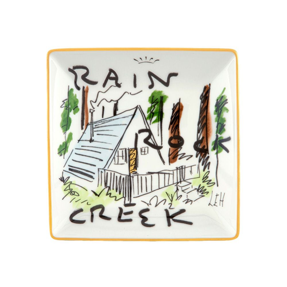 ジノリ1735／リチャード ジノリ（GINORI 1735／Richard Ginori）プロフーミ ルキーノ スクエアトレイ 13.5cm レインロッククリーク カリフォルニア