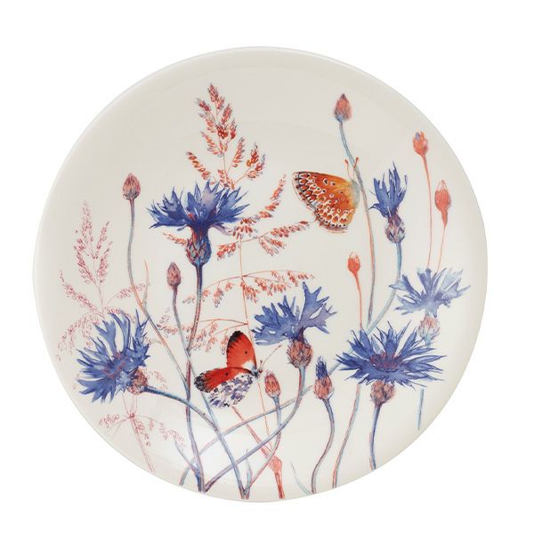 ジアン（Gien）アズール デザートプレート22cm ヤグルマギク 1810ADE102