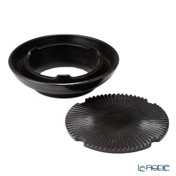 伊賀焼窯元 長谷園 ながたにえん 微煙陶炉／穴あき卓上グリル やきやきさん 小 1～2人用 496-AND-19【直火用】